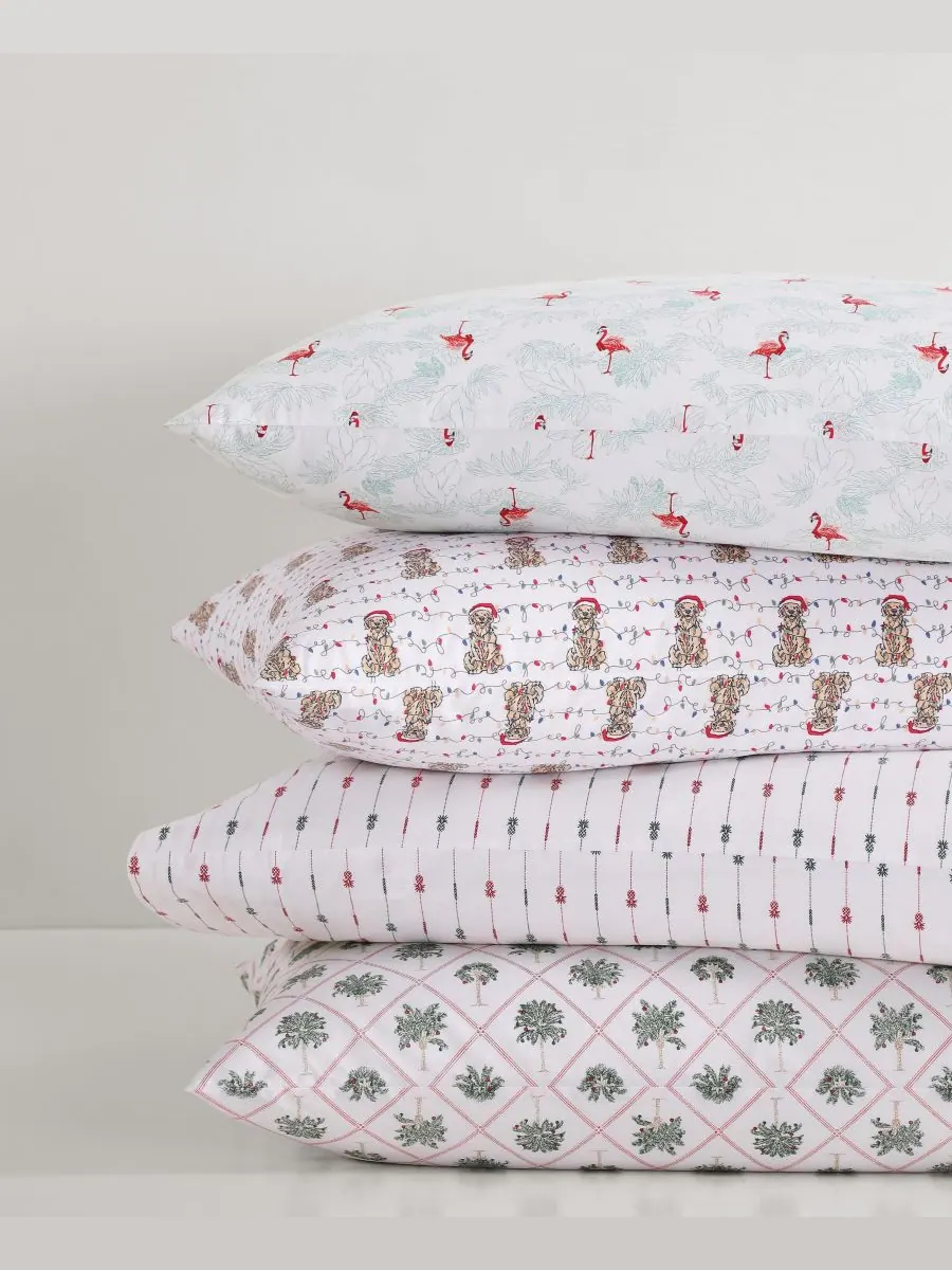 Комплект постельного белья Tommy Bahama с принтом на праздничную тематику, хлопковый, плотность — изображение 10 из 10
