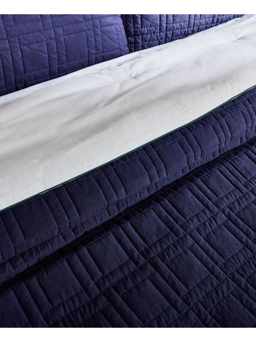 Комплект постельного белья из хлопка с логотипом, 3 предмета, размер King Lacoste Home — изображение 6 из 6, темно-синий