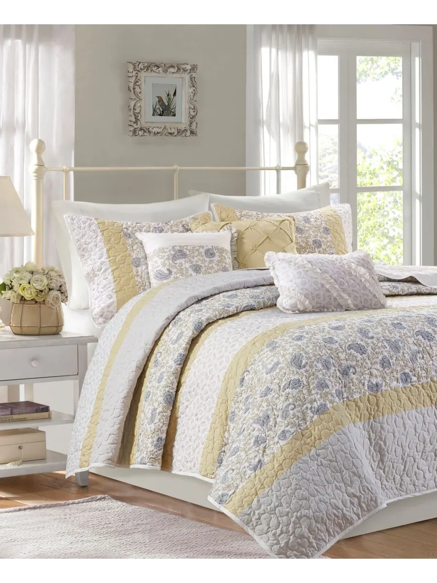 Комплект постельного белья dawn soft cotton percale, 6 предметов, размер full/queen. Madison Park — изображение 1 из 9