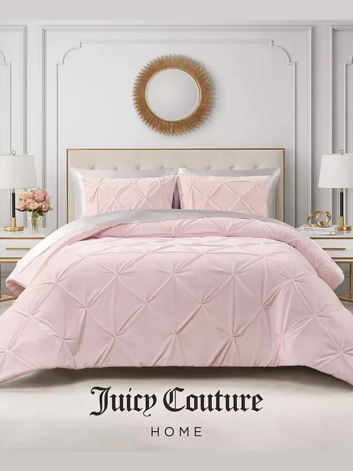 Плюшевые складки Kiss, 2 шт. Комплект одеял, Twin/Twin XL Juicy Couture — изображение 5 из 5, розовый