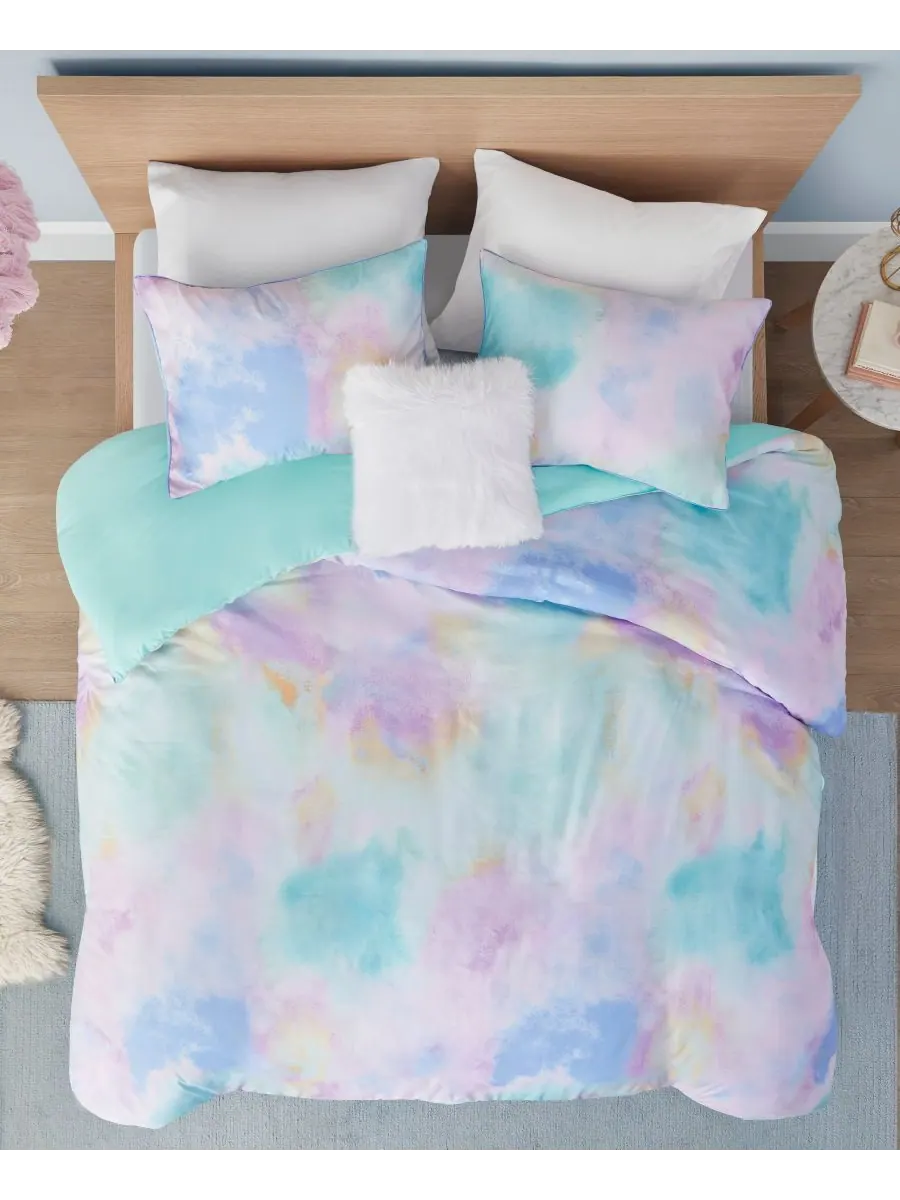 Комплект постельного белья Cassiopeia Watercolor Tie Dye, 4 предмета, размер King/California King — изображение 4 из 9