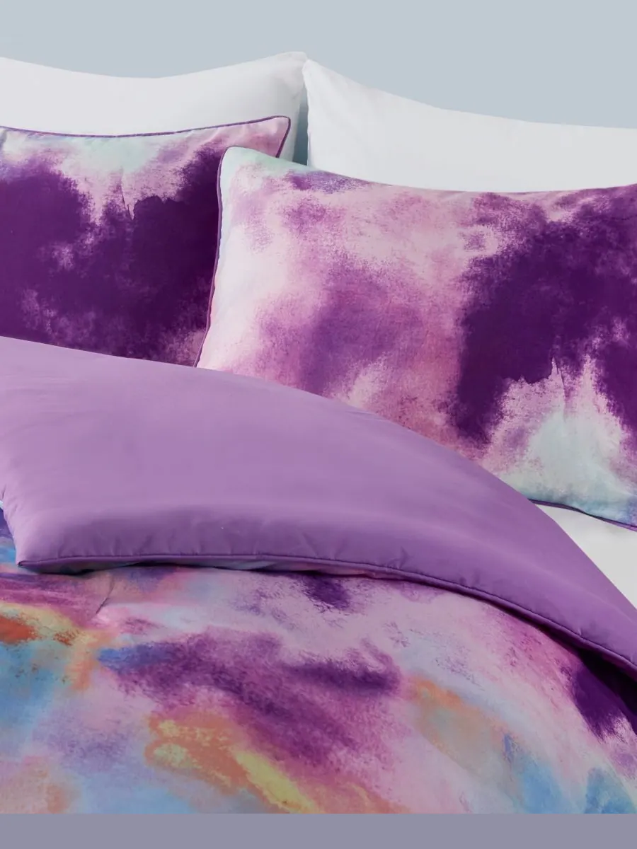 Комплект постельного белья Cassiopeia Watercolor Tie Dye, 4 предмета, размер King/California King — изображение 6 из 9