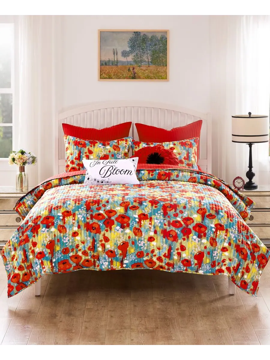 Комплект постельного белья Poppies Modern Floral, 2 предмета, размер Twin Greenland Home Fashions — изображение 2 из 6