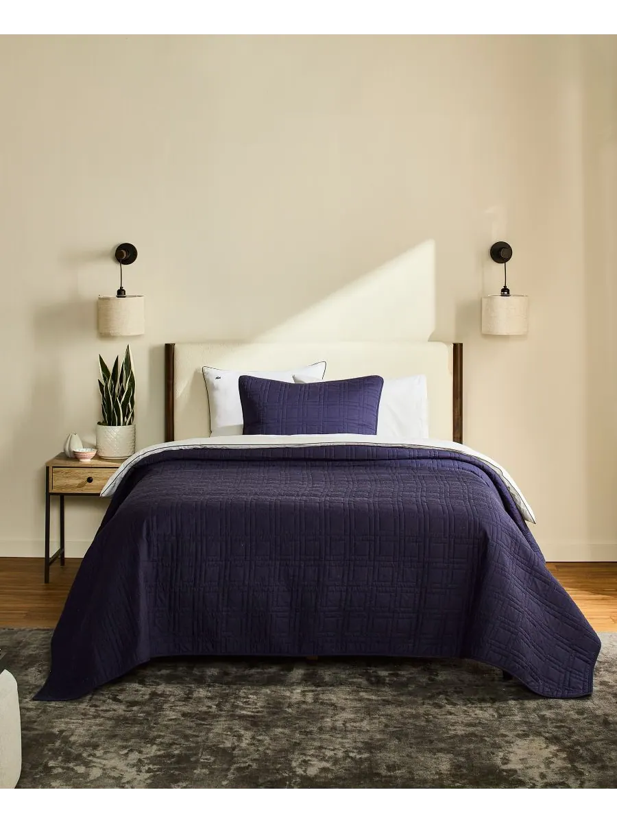 Комплект постельного белья из хлопка с логотипом, 2 предмета, размер Twin Lacoste Home