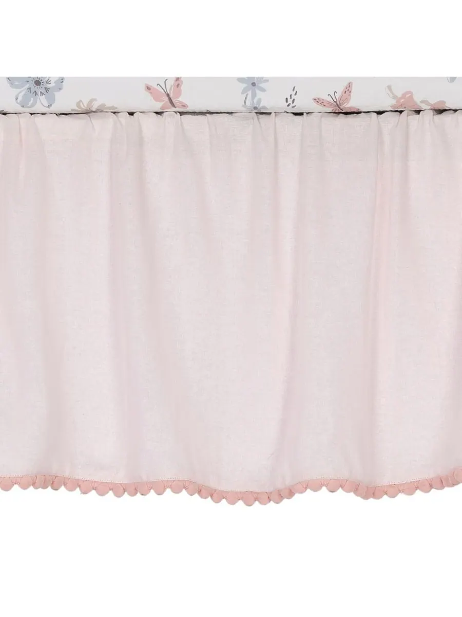 Lambs & Ivy Комплект постельного белья для детской кроватки Baby Blooms из 3 предметов — изображение 7 из 9, розовый