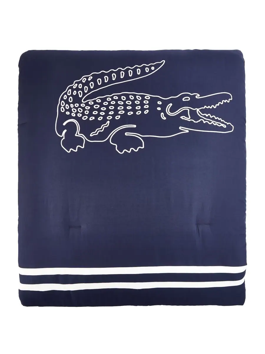 Комплект постельного белья Big Croc из 2 предметов, размер Twin Lacoste Home — изображение 5 из 6, темно-синий