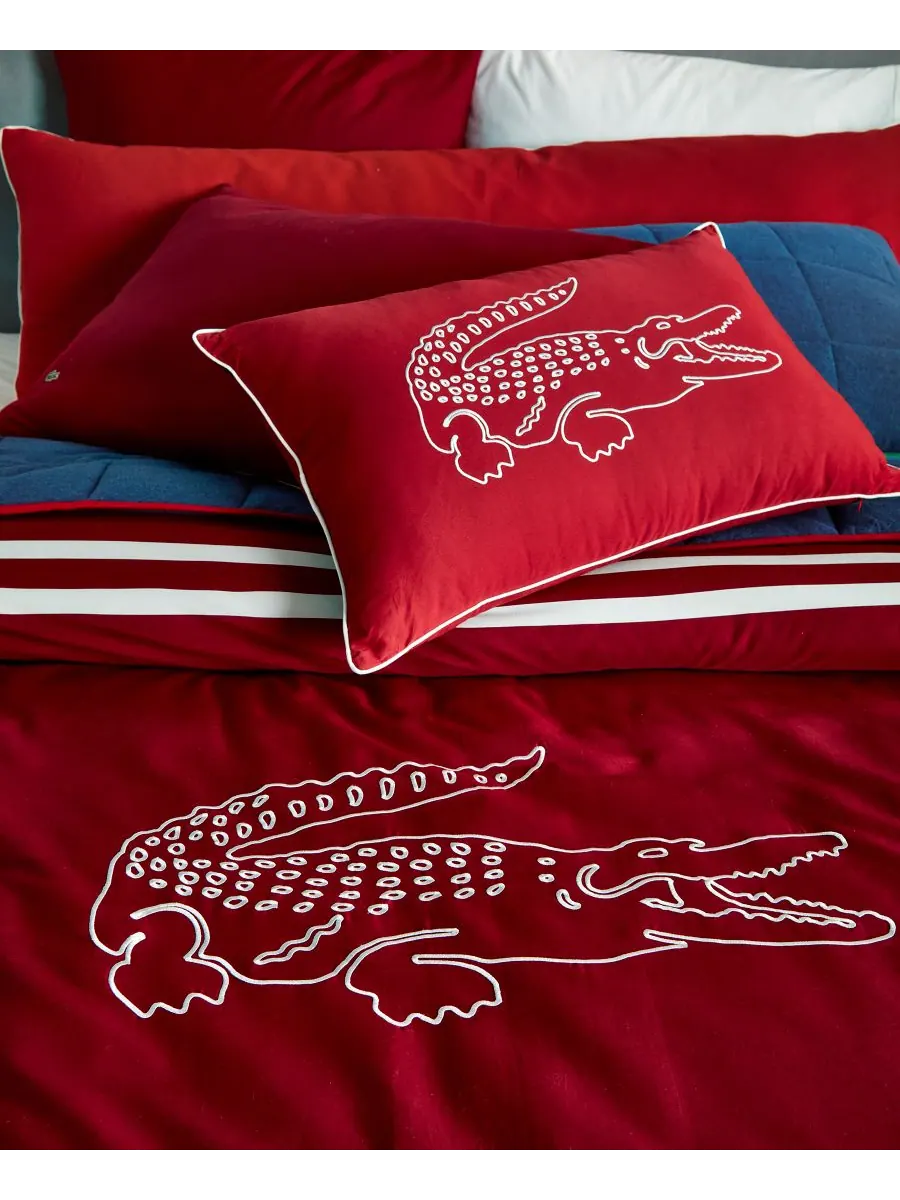 Комплект постельного белья Big Croc из 2 предметов, размер Twin Lacoste Home — изображение 6 из 6, красный
