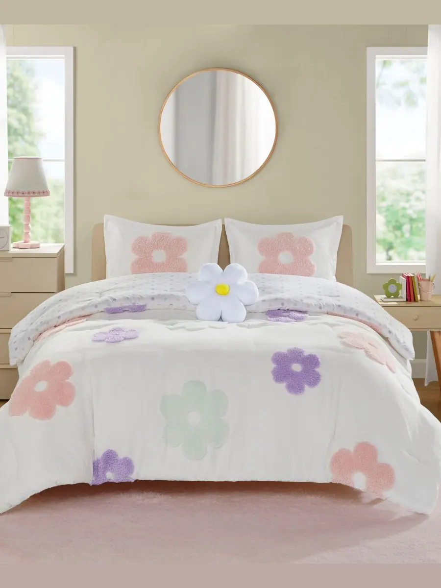 Комплект постельного белья Intelligent Design Gracie Floral Reversible из 3 предметов, размер Twin
