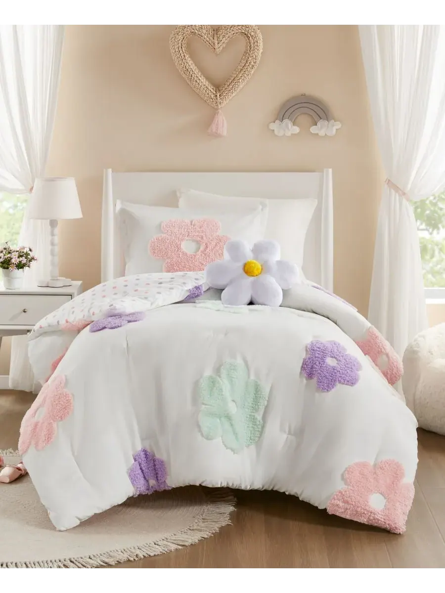 Комплект постельного белья Intelligent Design Gracie Floral Reversible из 3 предметов, размер Twin