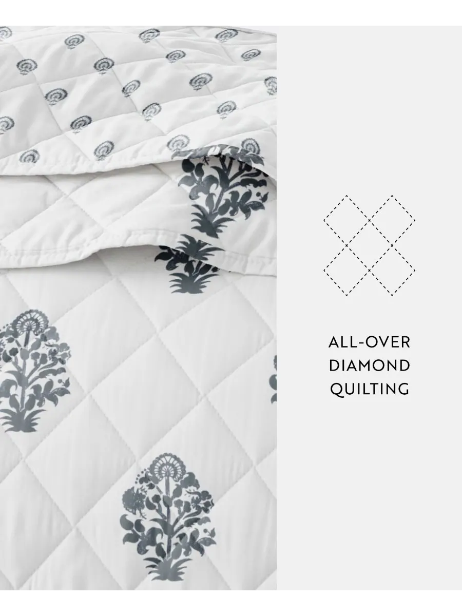 Двусторонний комплект постельного белья Stamped Bloom, 2 предмета, размер Twin/Twin XL ienjoy Home — изображение 4 из 10