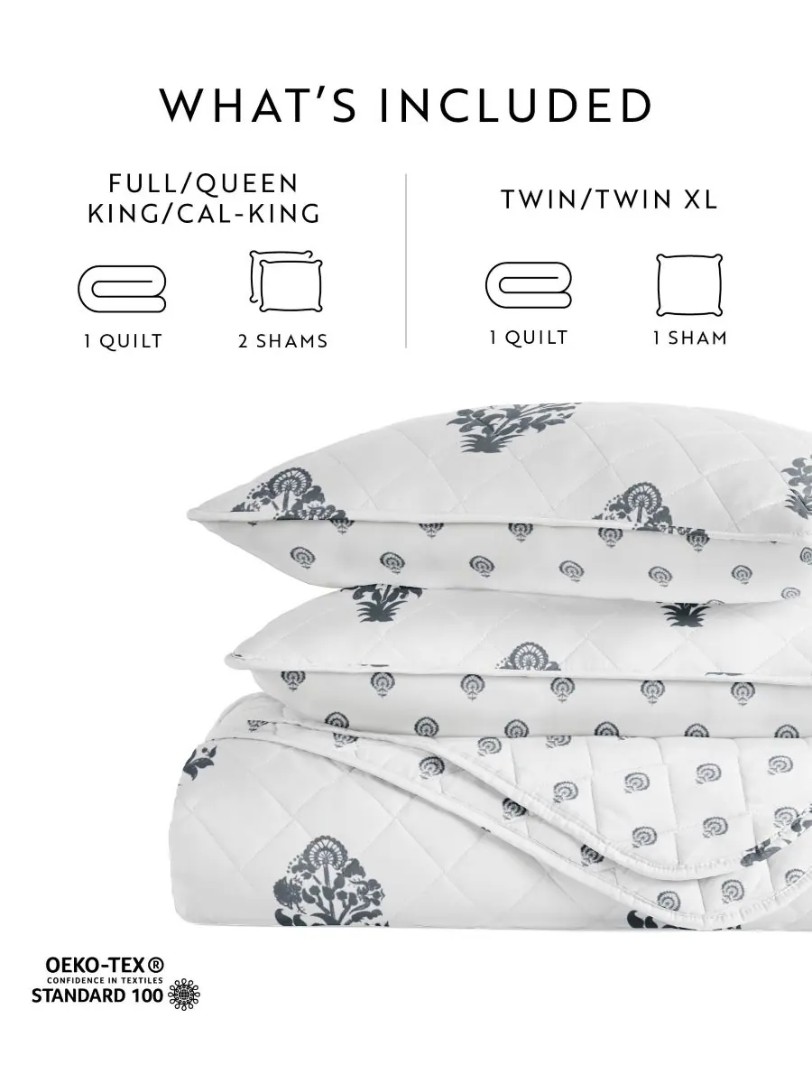 Двусторонний комплект постельного белья Stamped Bloom, 2 предмета, размер Twin/Twin XL ienjoy Home — изображение 7 из 10