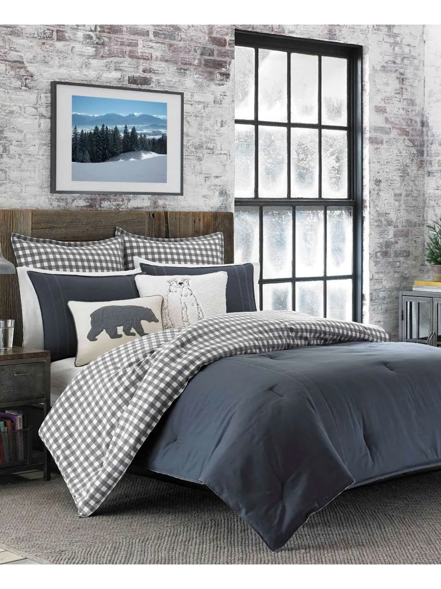 Комплект постельного белья Kingston Cotton, 3 предмета, двусторонний, размер King Eddie Bauer — изображение 1 из 7