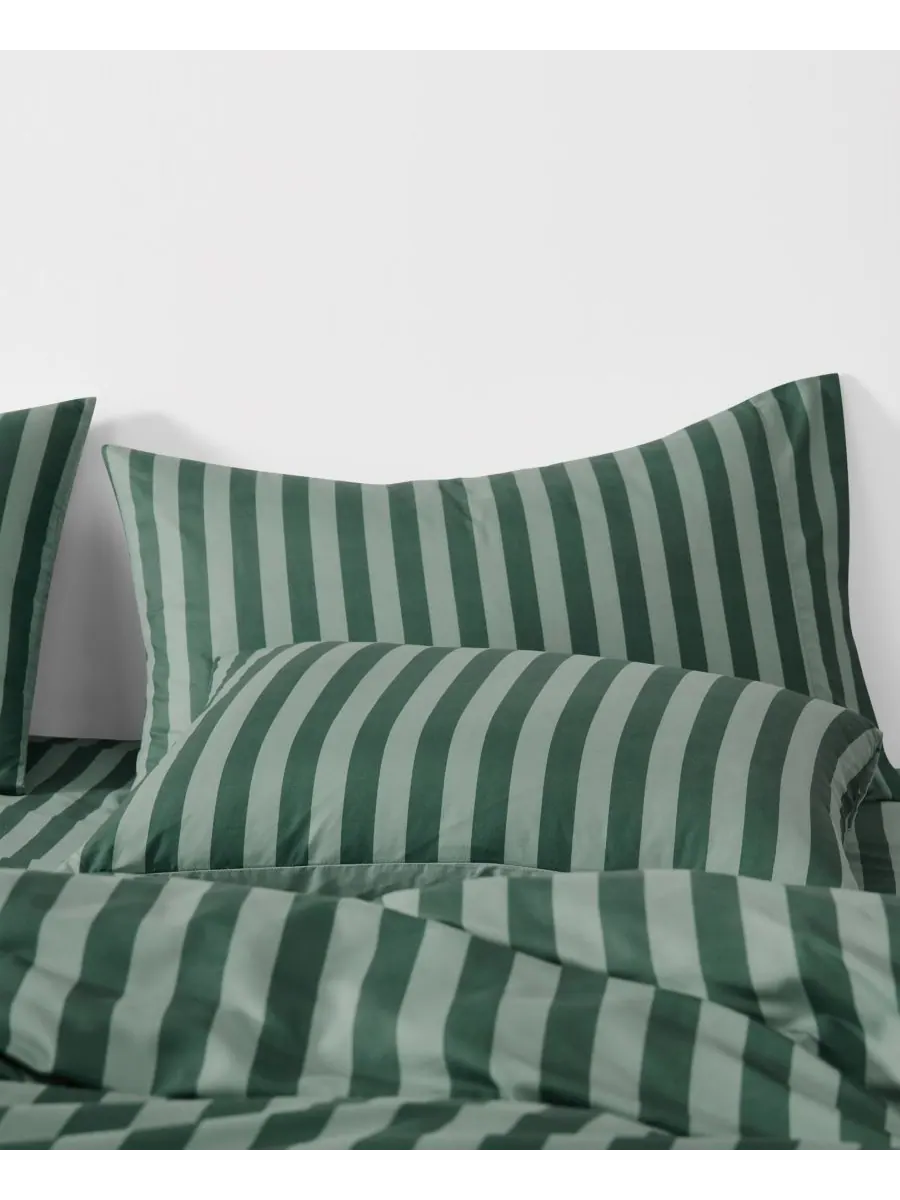 Комплект постельного белья Weston Stripe, 2 предмета, размер Twin/Twin XL Truly Soft — изображение 2 из 6, зеленый