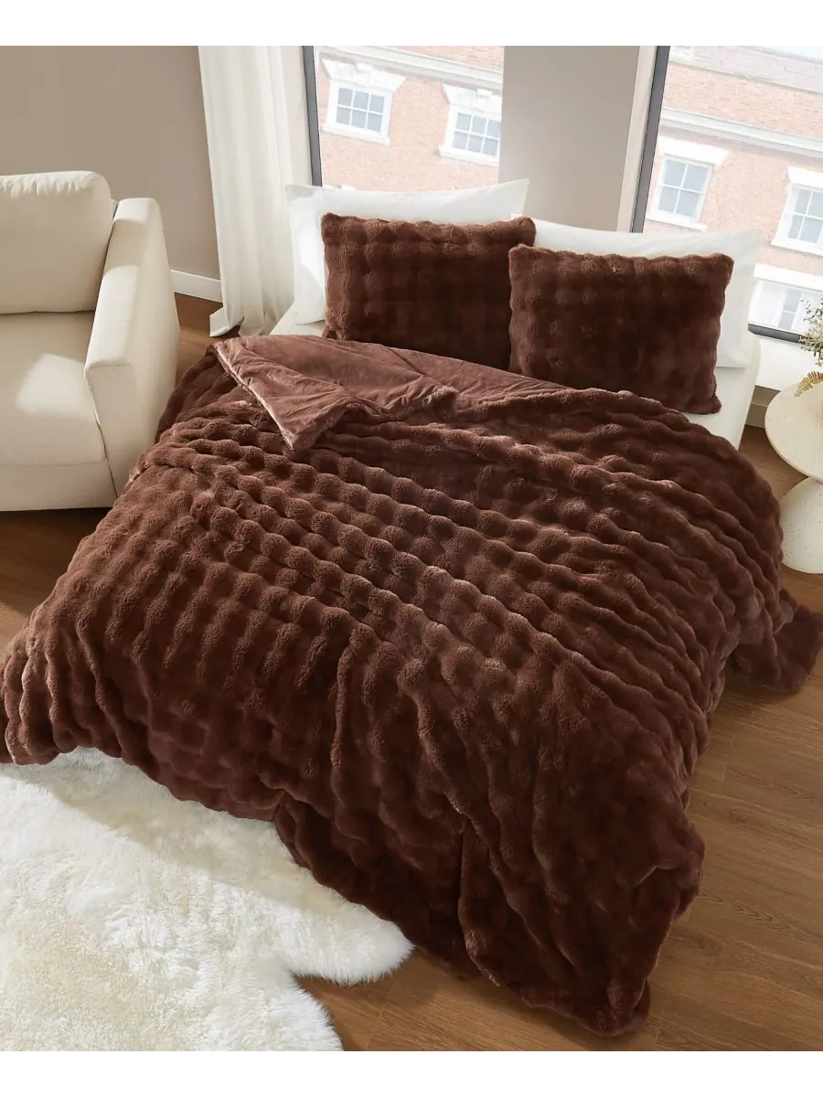Комплект постельного белья Bubble из искусственного меха, 2 предмета, размер Twin/Twin XL Brooklyn — изображение 3 из 5