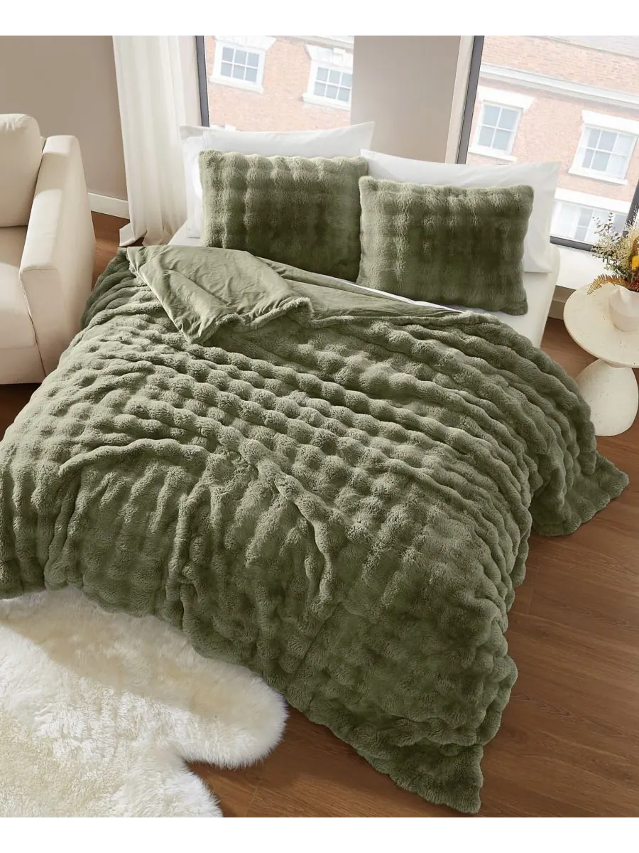 Комплект постельного белья Bubble из искусственного меха, 2 предмета, размер Twin/Twin XL Brooklyn — изображение 3 из 5