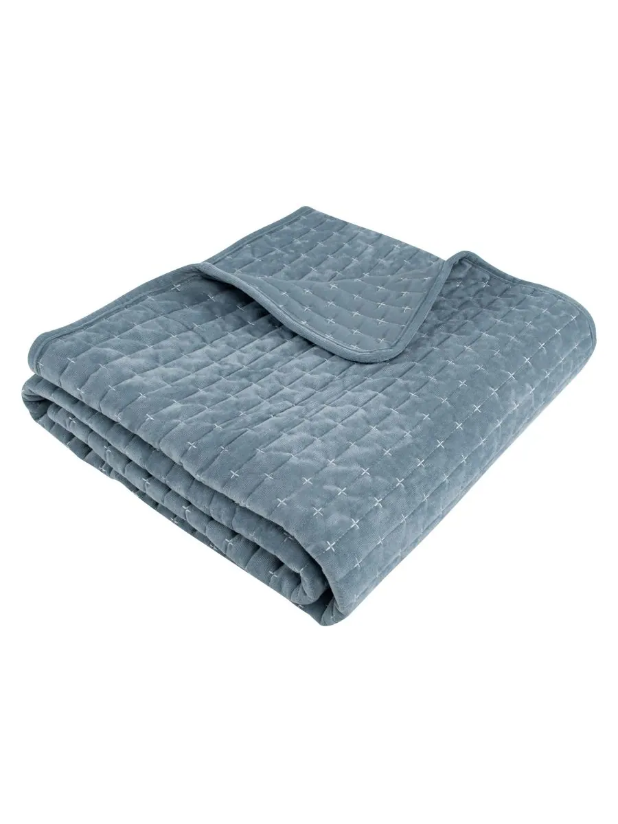 Двустороннее стеганое покрывало Velvet Stitch, 50 x 60 дюймов Levtex