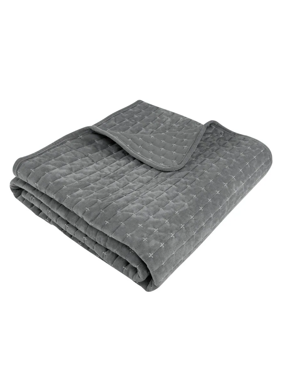 Двустороннее стеганое покрывало Velvet Stitch, 50 x 60 дюймов Levtex