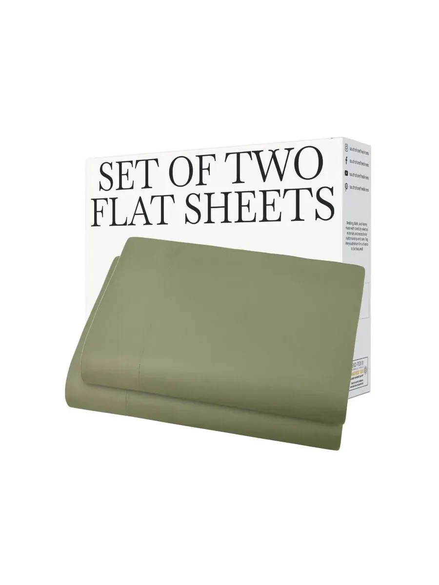 Комплект простыней из 2 шт., 203x239 см, из полиэстера Southshore Fine Linens — изображение 3 из 5, зеленый