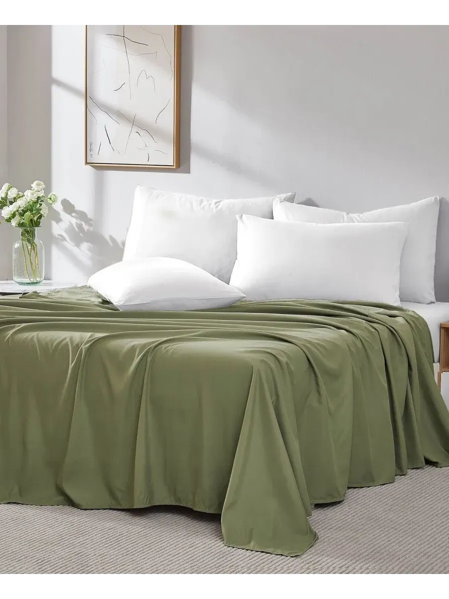 Комплект простыней из 2 шт., 203x239 см, из полиэстера Southshore Fine Linens — изображение 4 из 5, зеленый