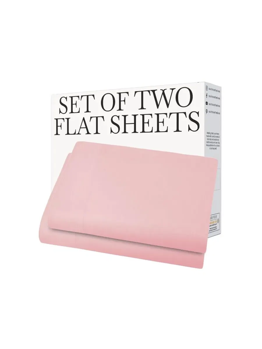 Комплект простыней из 2 шт. Vilano Premium Ultra Soft, Full Southshore Fine Linens — изображение 3 из 5, розовый