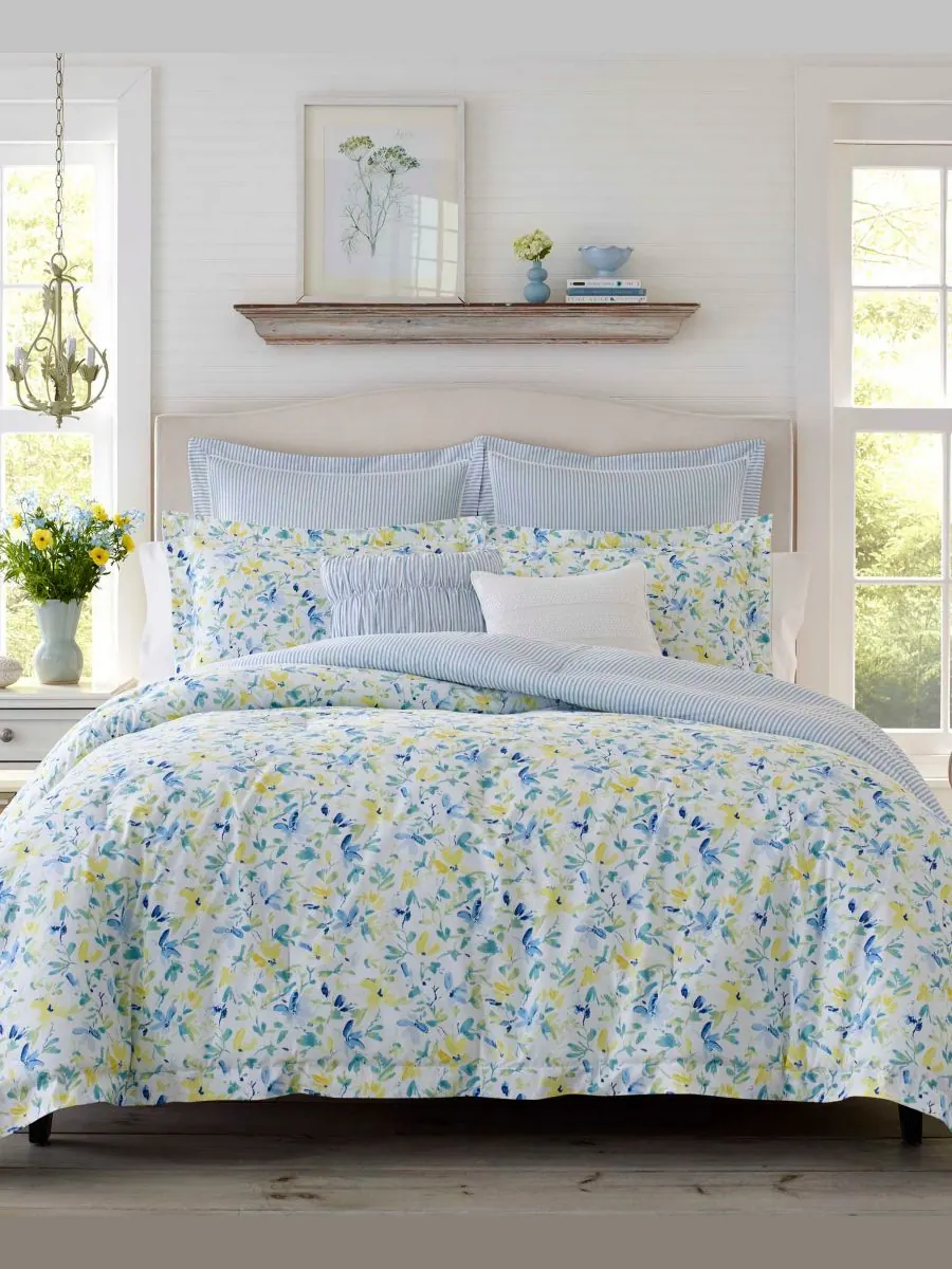 Двусторонний комплект постельного белья Nora из 5 предметов, размер Twin Laura Ashley — изображение 1 из 8, бежевый