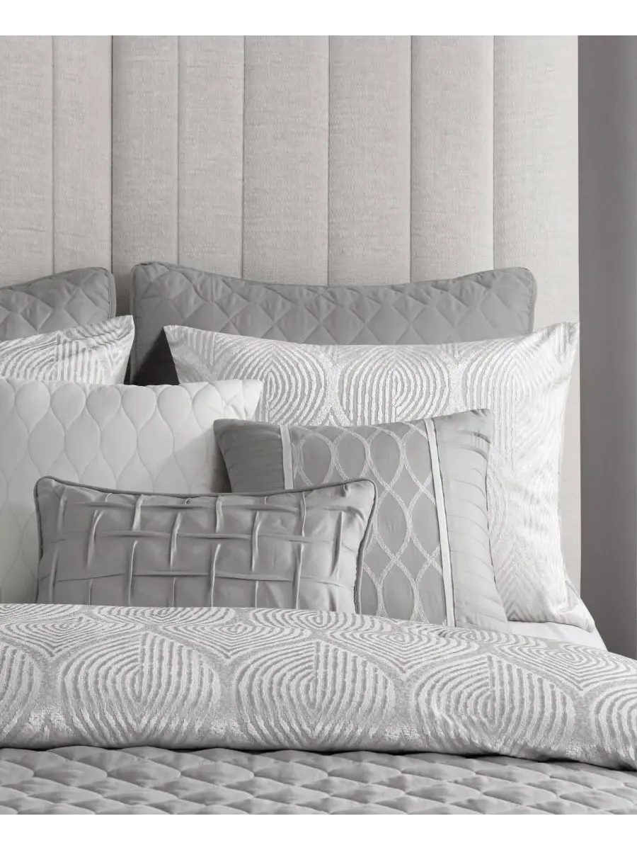 Комплект постельного белья Nocturne Jacquard, 10 предметов, размер Queen Madison Park — изображение 6 из 10, серый