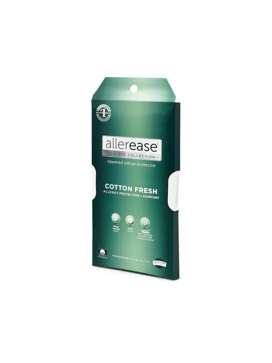 Наволочка Reserve Cotton Fresh, размер King Allerease — изображение 2 из 3, белый