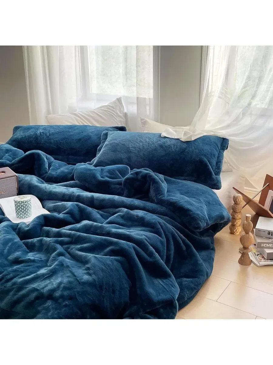 Комплект стеганого одеяла Chunky Bunny Coma Inducer — изображение 3 из 6, темно-синий