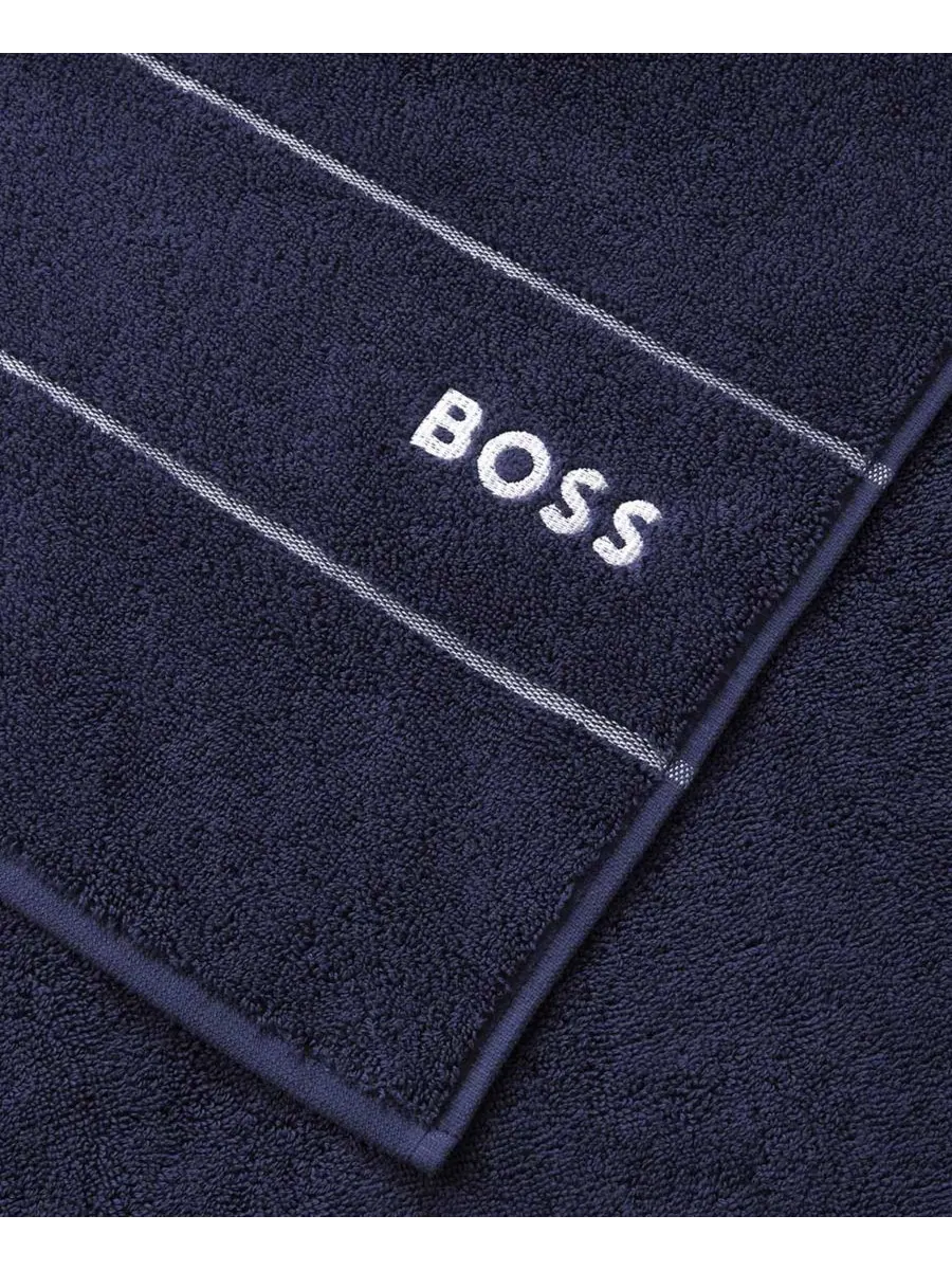 Однотонное хлопковое полотенце для рук, 40 см x 60 см Boss Home — изображение 2 из 2, темно-синий