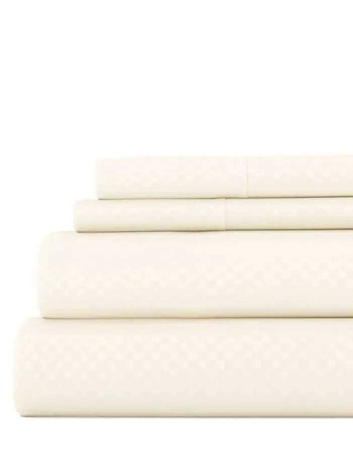 Наборы простыней в клетку из 4 предметов с тиснением The Home Collection ienjoy Home