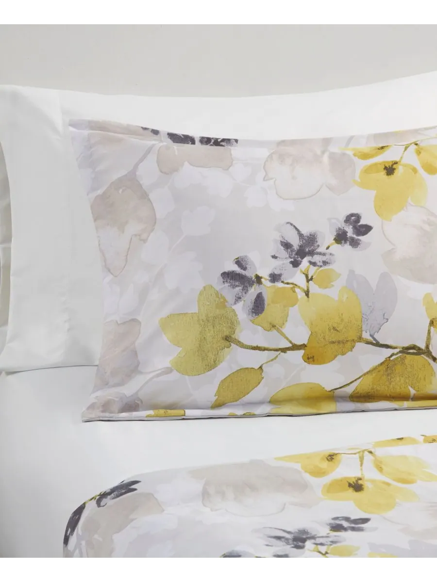 Комплект постельного белья Alexis Botanical Leaf из 6 предметов, размер Twin XL Madison Park — изображение 3 из 6, желтый
