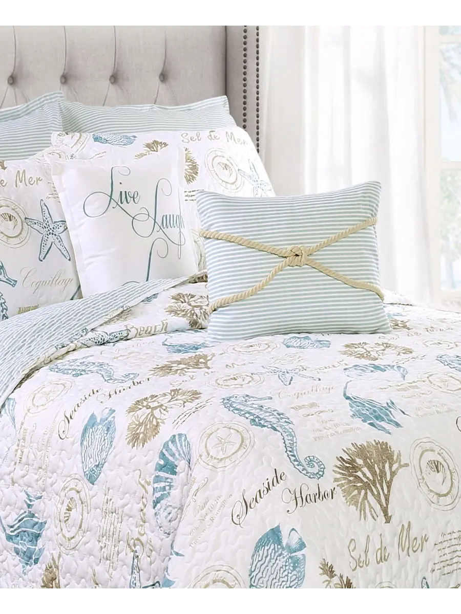 Комплект постельного белья Harbor Life из 7 предметов, размер Full/Queen Lush Décor — изображение 5 из 5, синий