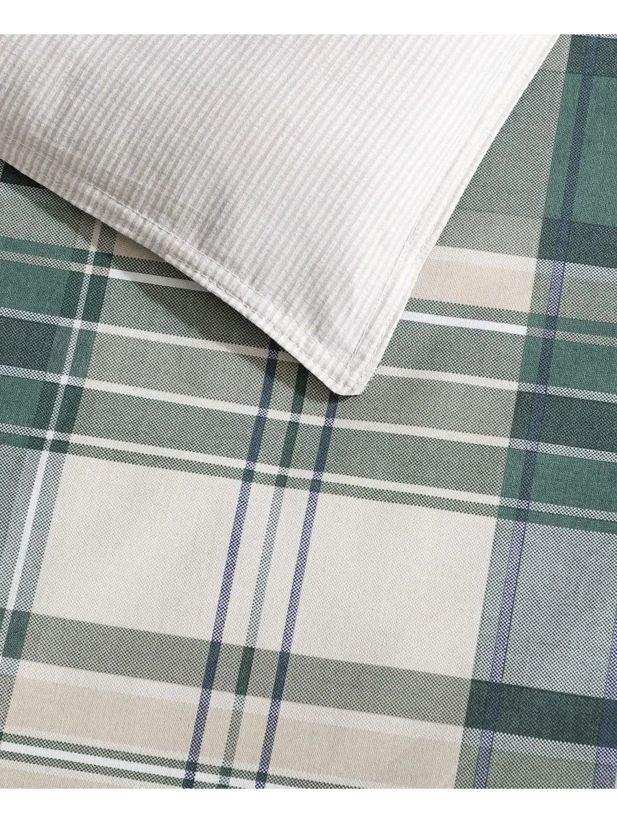 Комплект постельного белья Timbers Plaid, размер King Eddie Bauer — изображение 5 из 8, зеленый