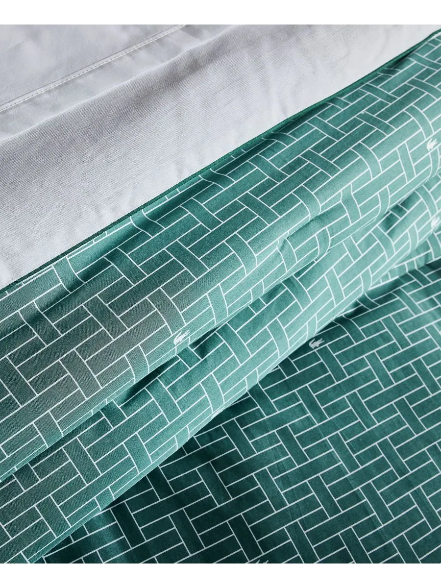Комплект постельного белья heritage geo cotton из 2 предметов, размер twin. Lacoste Home — изображение 6 из 7, зеленый