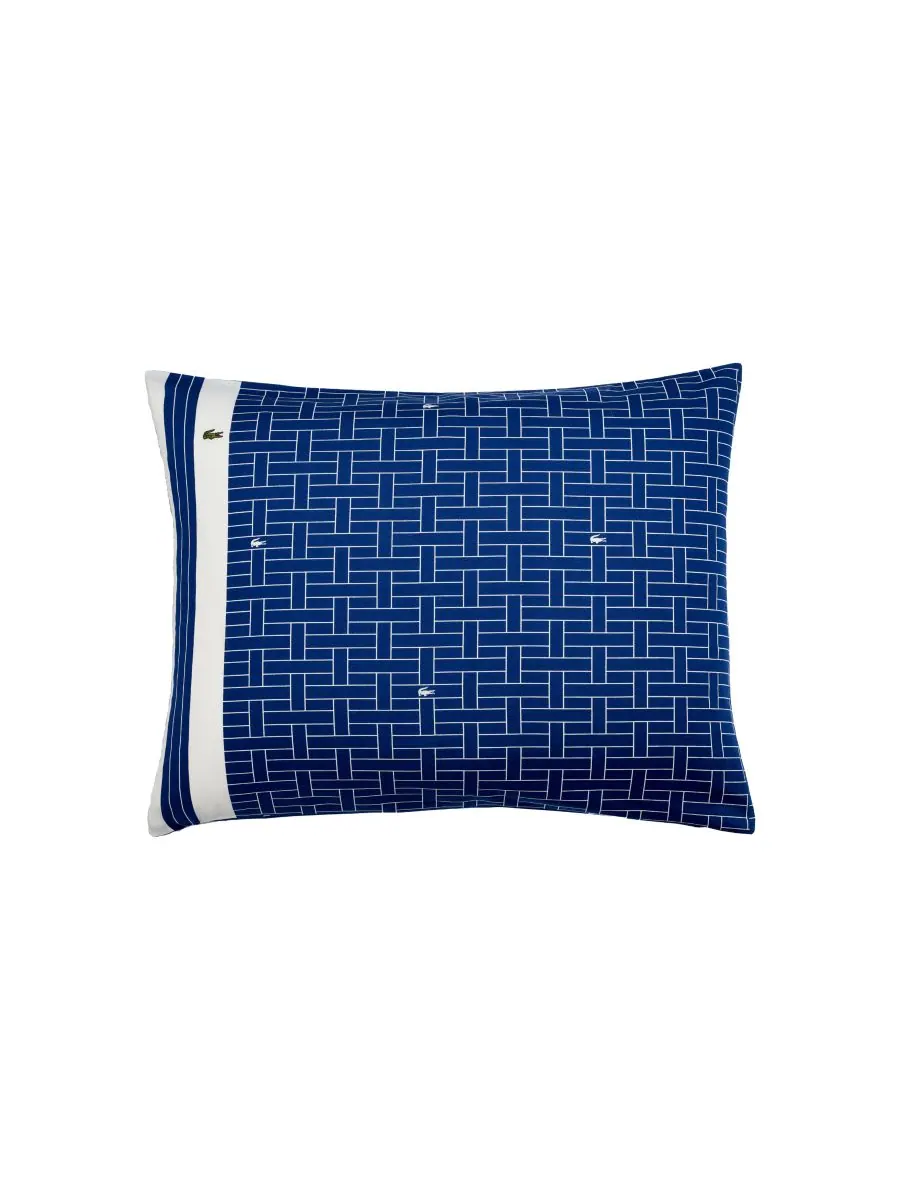 Комплект постельного белья heritage geo cotton из 2 предметов, размер twin. Lacoste Home — изображение 4 из 7, темно-синий