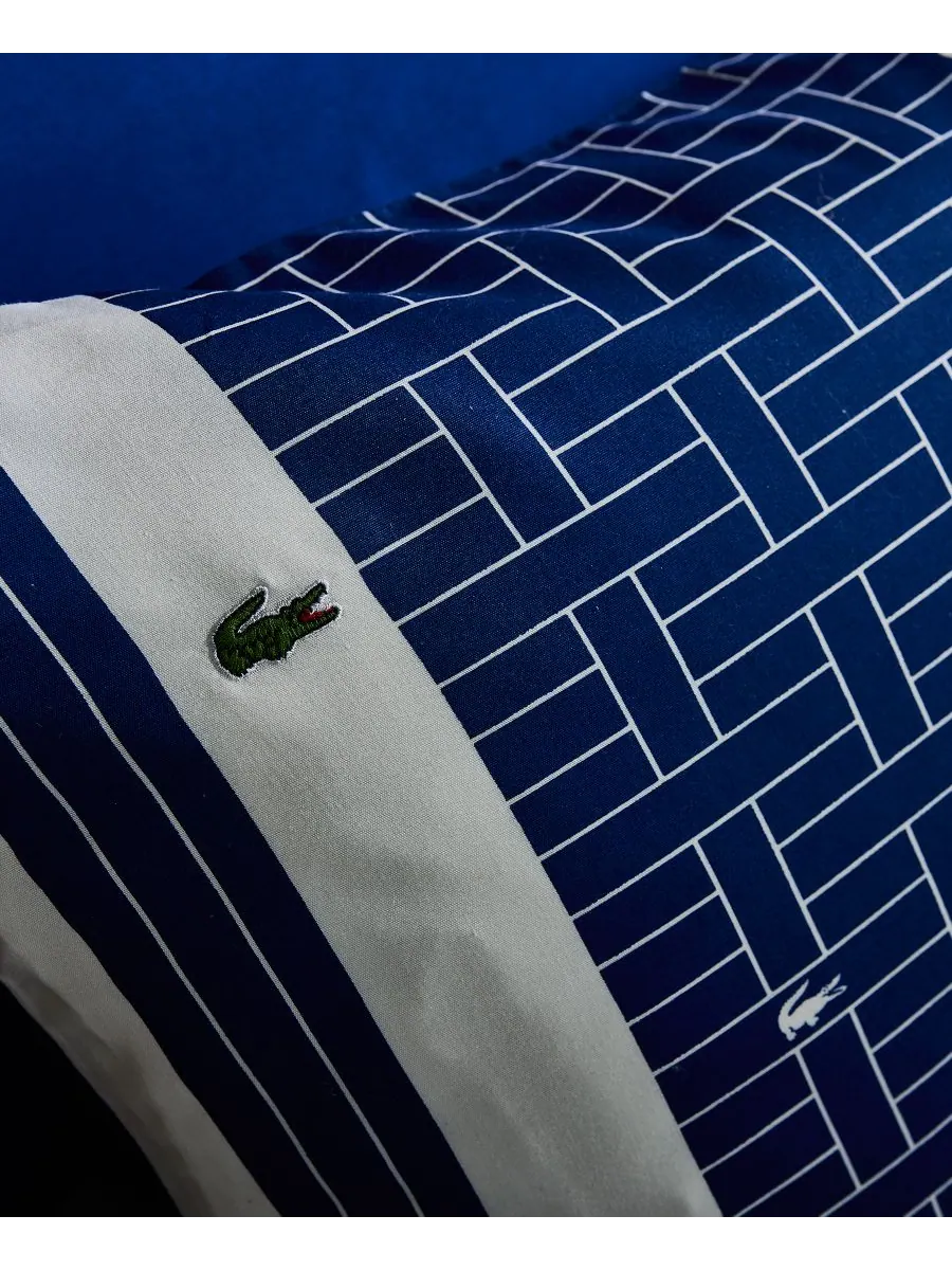 Комплект постельного белья heritage geo cotton из 2 предметов, размер twin. Lacoste Home — изображение 7 из 7, темно-синий