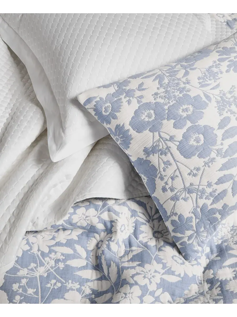 Комплект постельного белья Silhouette Floral из 3 предметов, размер King Charter Club — изображение 3 из 10, синий