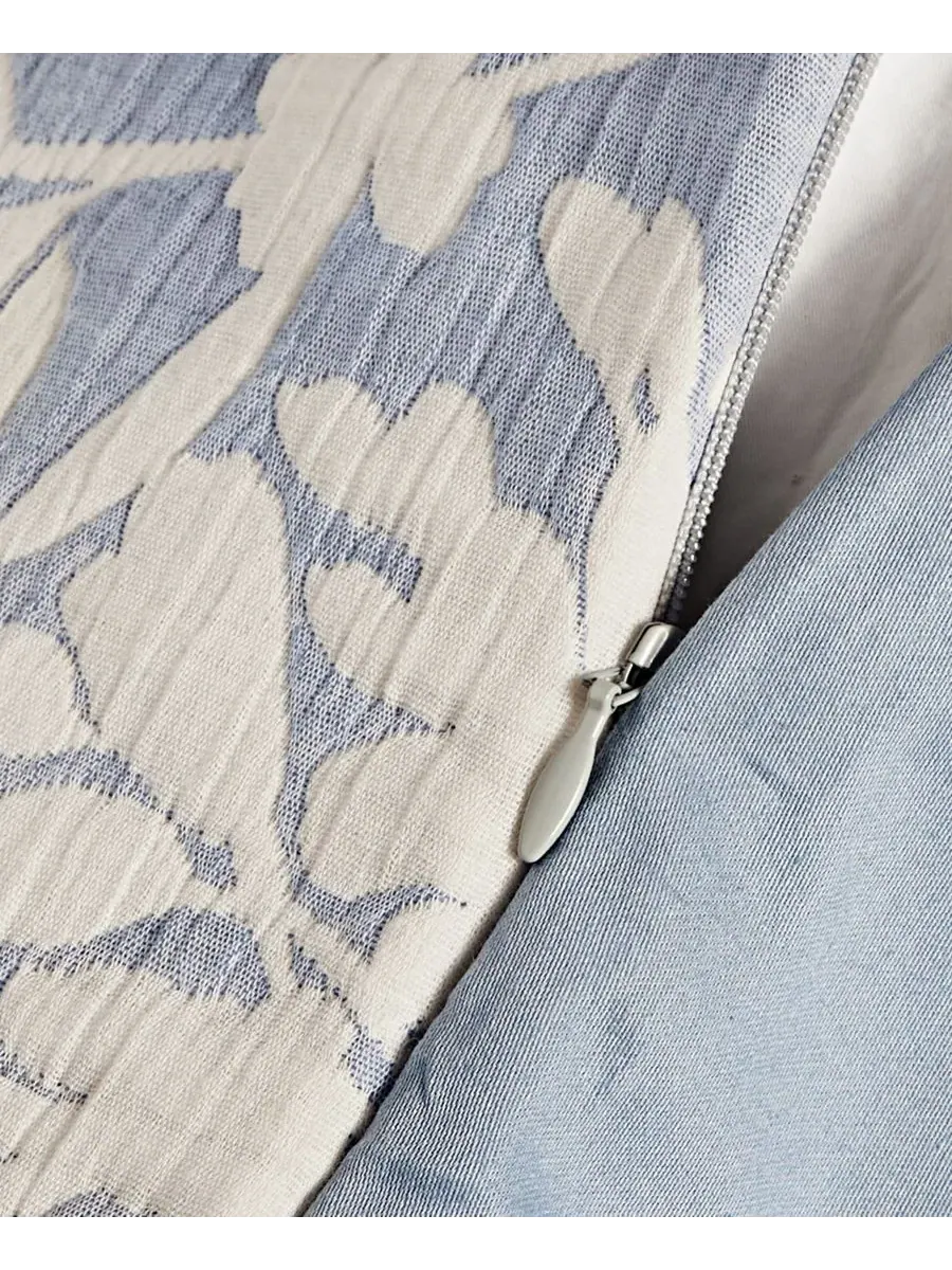 Комплект постельного белья Silhouette Floral из 3 предметов, размер King Charter Club — изображение 4 из 10, синий