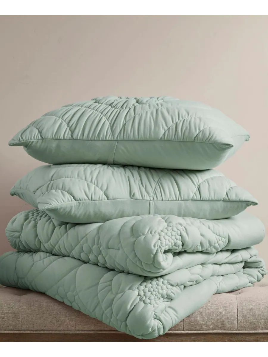 Комплект постельного белья Elise Floral из 3 предметов, размер King Madison Park — изображение 9 из 10, шалфейный