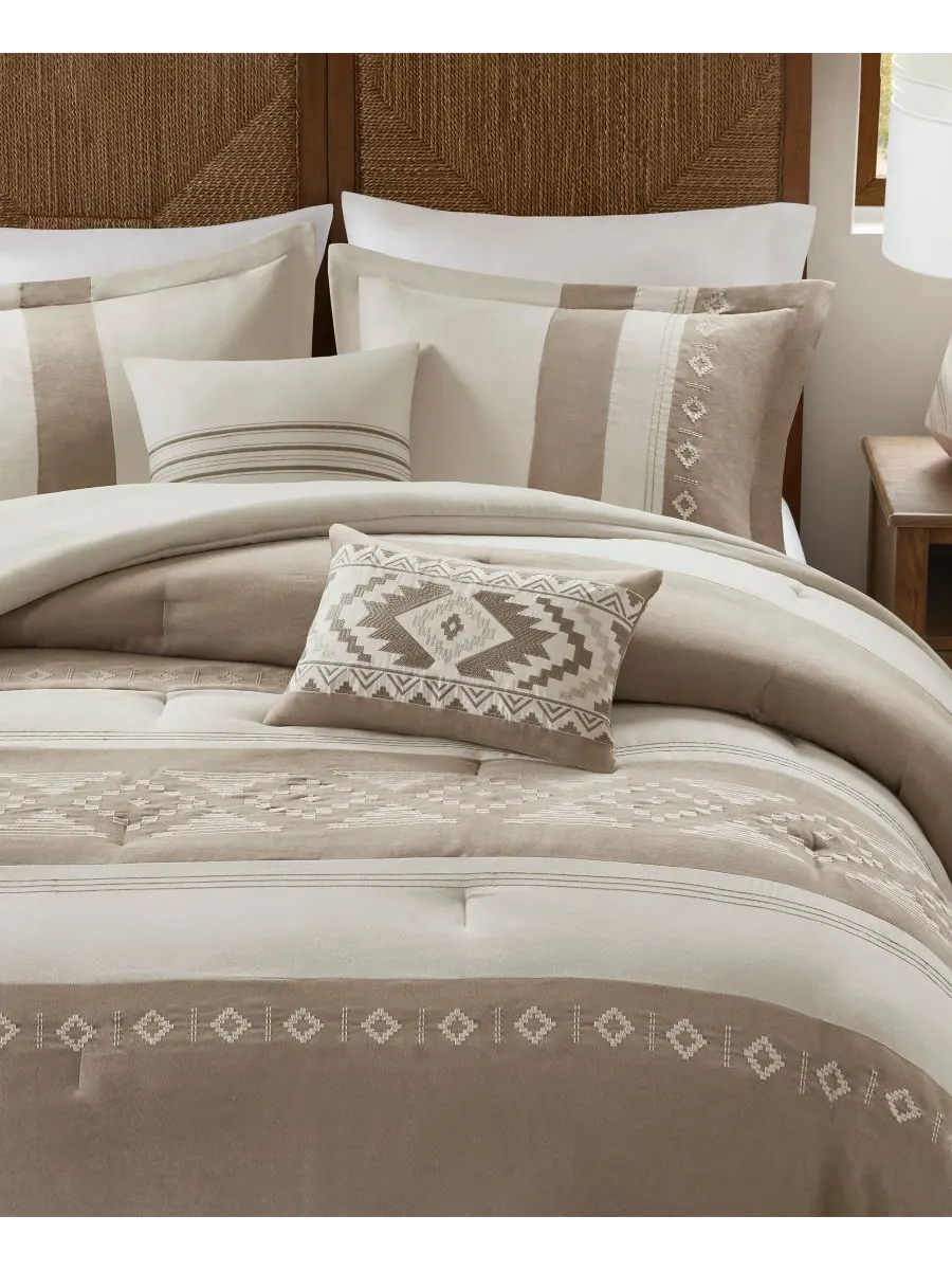 Роскошный комплект постельного белья Sutherland из 5 предметов, размер Full/Queen Woolrich — изображение 3 из 5, тауп