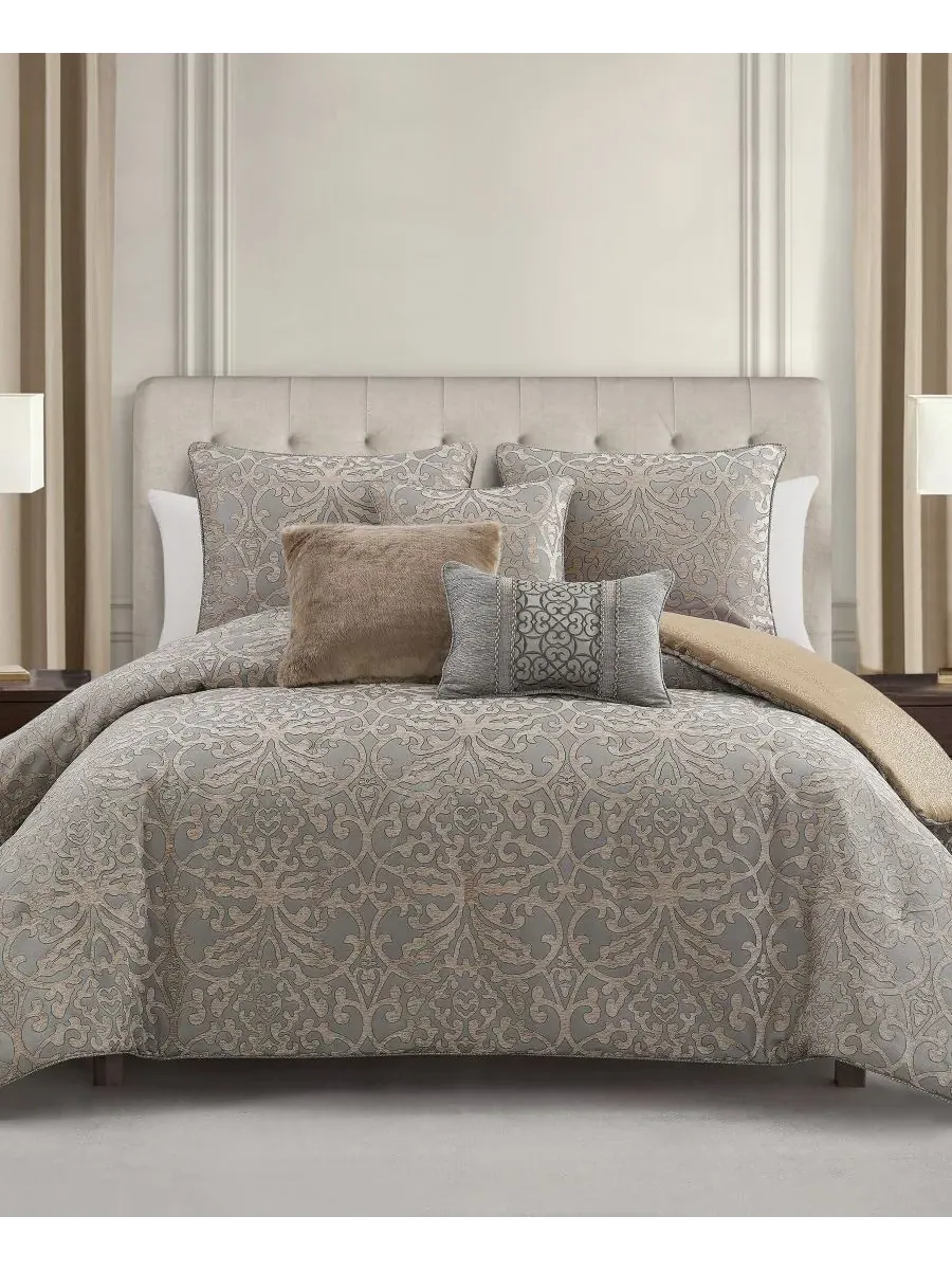Комплект постельного белья Carrick из 3 предметов Waterford, серый, размер Queen — серый