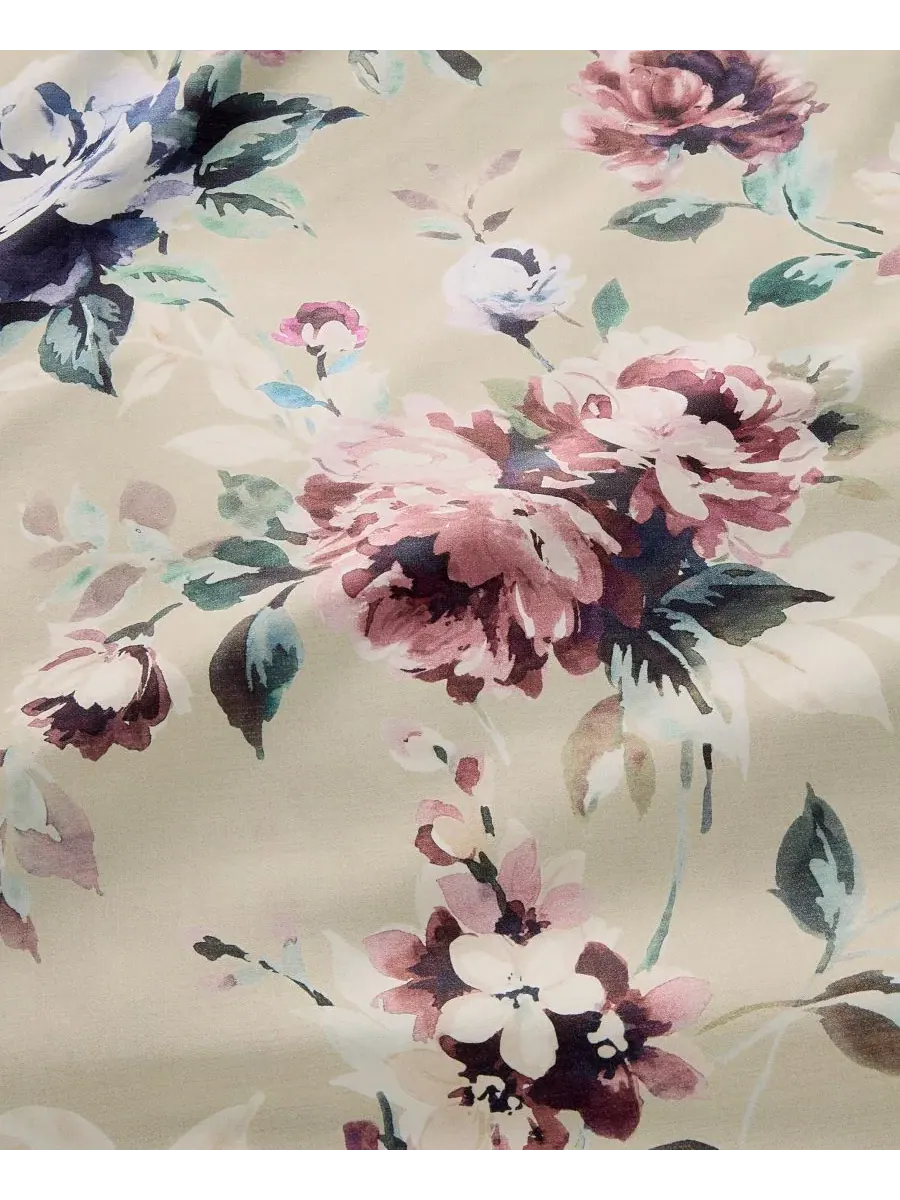Комплект стеганого одеяла с флористическим принтом Ophelia Floral, 173 x 218 см Charter Club — изображение 6 из 9, бежевый