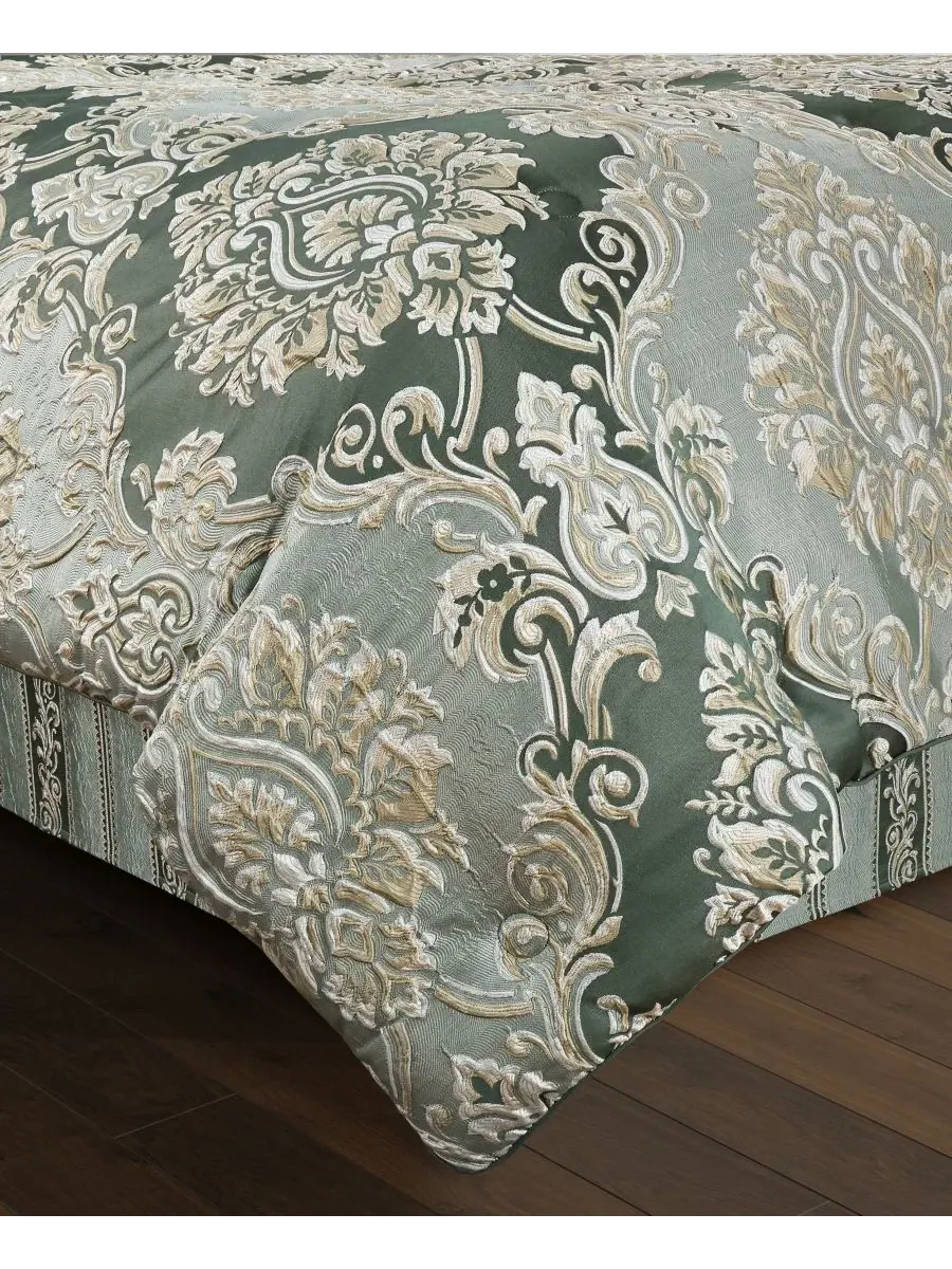 Набор для кровати Alina Floral 4-Piece Comforter Set, King J Queen New York — изображение 3 из 8, голубой