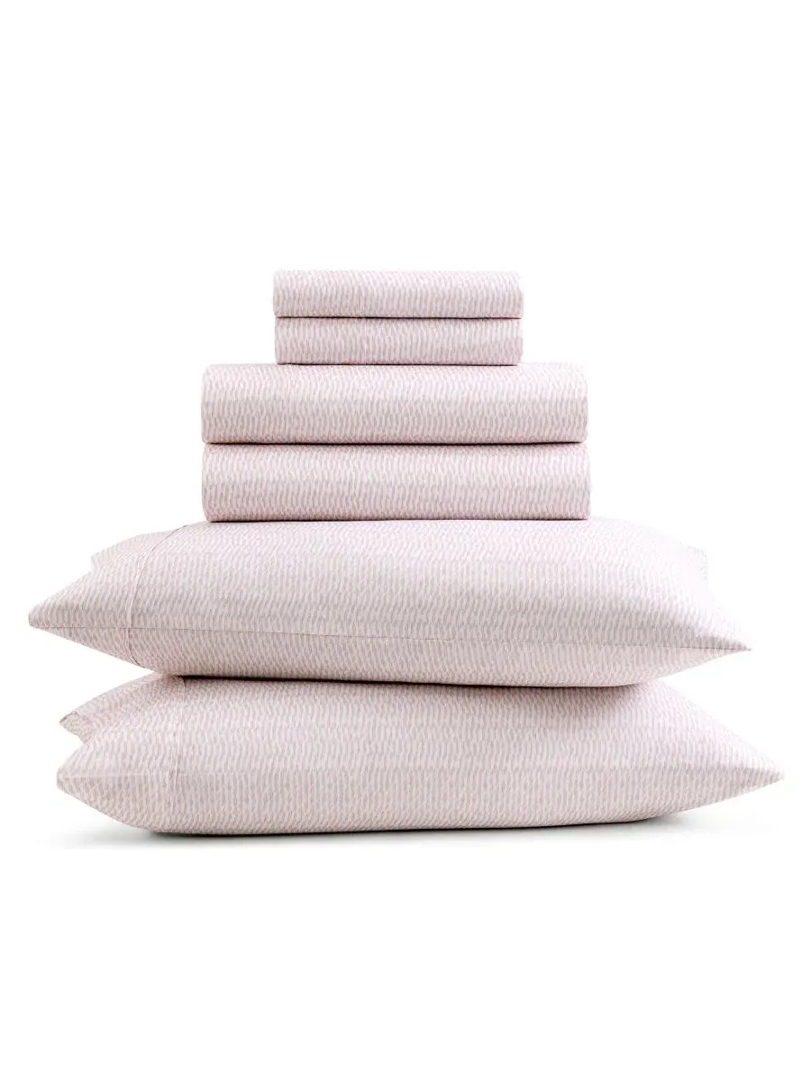 Комплект охлаждающих простыней из микрофибры, Twin, Ikat Fan Blush Gaiam