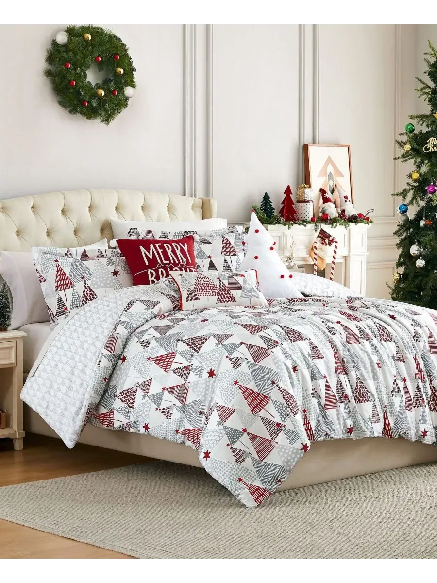 Комплект постельного белья Merry and Bright, 6 предметов, King/California King Southshore Fine — изображение 3 из 5, белый