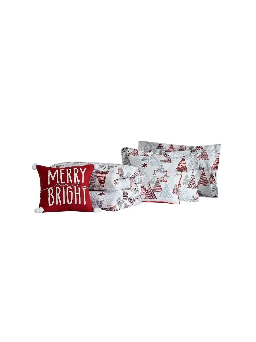 Комплект постельного белья Merry and Bright, 6 предметов, King/California King Southshore Fine — изображение 4 из 5, белый
