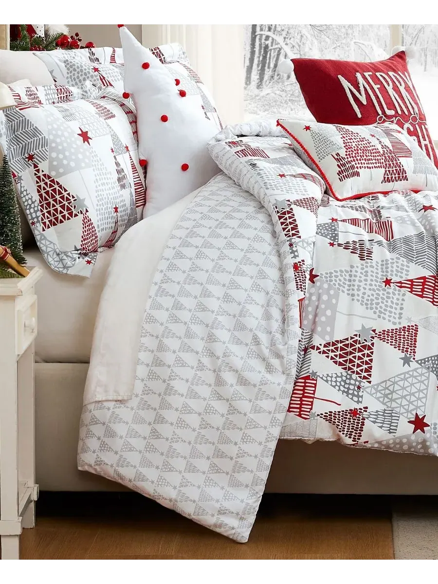 Комплект постельного белья Merry and Bright, 6 предметов, King/California King Southshore Fine — изображение 5 из 5, белый