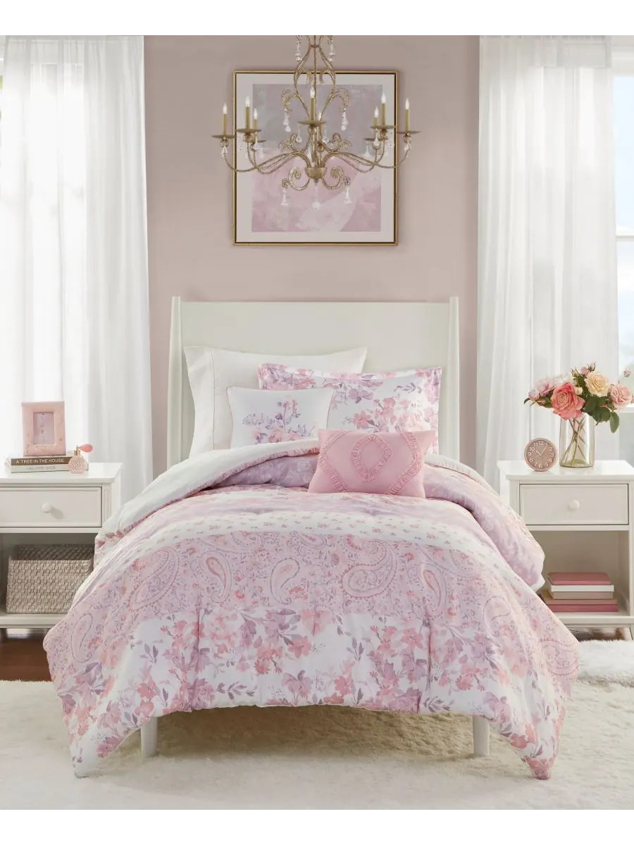 Комплект постельного белья Oliena Floral Paisley из 4 предметов, размер Twin/Twin XL Intelligent — изображение 1 из 10