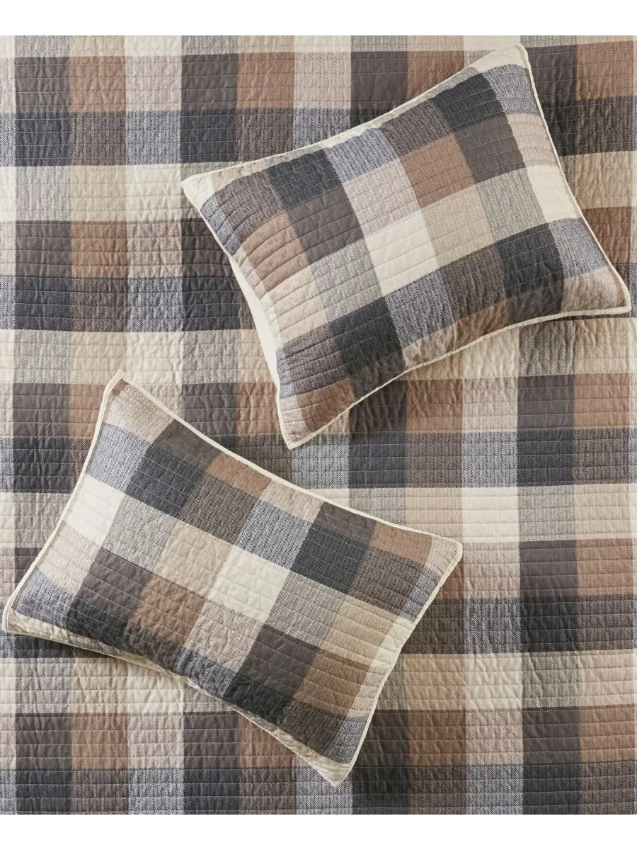 Комплект постельного белья Ridge Herringbone из 6 предметов, размер Full/Queen Madison Park — изображение 10 из 10, серый