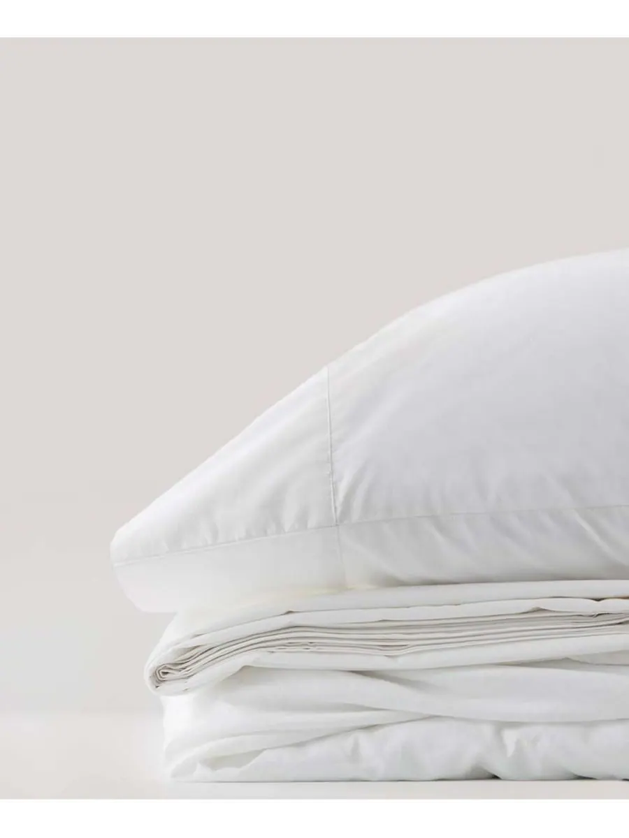 Комплект постельного белья из хлопка Cool-Air Percale - размер King Pact — изображение 2 из 2, белый